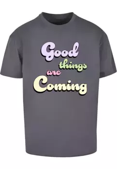 Футболка Merchcode "Мужская футболка Good Things Heavy Oversized ", серый