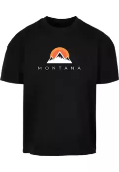 Футболка Merchcode "Мужская футболка из ультратяжелого хлопка Montana X с надписью " Merchcode", черный