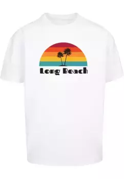 Футболка Merchcode "Мужская футболка Long Beach Heavy Oversize Merchcode-BY102", белый