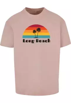 Футболка Merchcode "Мужская футболка Long Beach Heavy Oversize Merchcode-BY102", цвет Duskrose