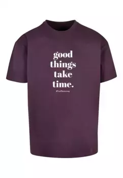 Футболка Merchcode "Мужская футболка Mercchcode Good Things Take Time Heavy Oversize ", цвет Purplenight