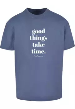 Футболка Merchcode "Мужская футболка Mercchcode Good Things Take Time Heavy Oversize ", синий