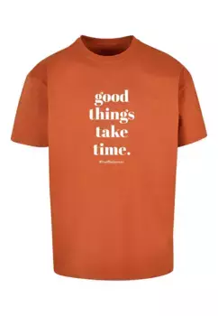 Футболка Merchcode "Мужская футболка Mercchcode Good Things Take Time Heavy Oversize ", цвет Toffee