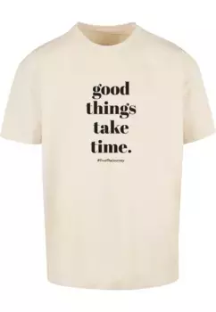 Футболка Merchcode "Мужская футболка Mercchcode Good Things Take Time Heavy Oversize ", цвет Sand