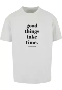 Футболка Merchcode "Мужская футболка Mercchcode Good Things Take Time Heavy Oversize ", цвет Lightasphalt