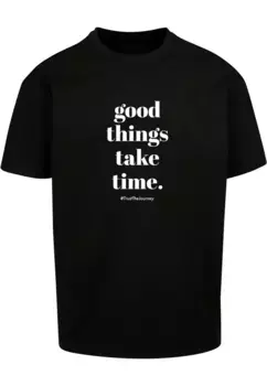 Футболка Merchcode "Мужская футболка Mercchcode Good Things Take Time Heavy Oversize ", черный