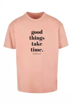 Футболка Merchcode "Мужская футболка Mercchcode Good Things Take Time Heavy Oversize ", цвет Amber