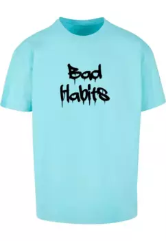 Футболка Merchcode "Мужская футболка Merchcode Bad Habits Heavy Oversize", синий