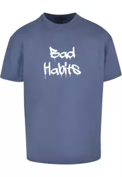 Футболка Merchcode "Мужская футболка Merchcode Bad Habits Heavy Oversize", синий