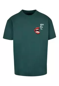 Футболка Merchcode "Мужская футболка Merchcode Bla Bla Bla Comic Heavy Oversized ", зеленый