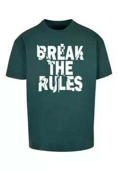 Футболка Merchcode "Мужская футболка Merchcode Break The Rules 2 Heavy Oversize", зеленый