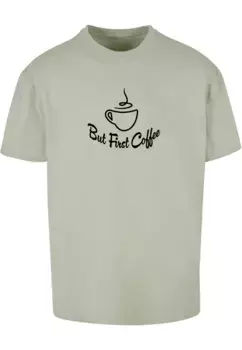 Футболка Merchcode "Мужская футболка Merchcode But First Coffee Heavy Oversized ", цвет Softsalvia