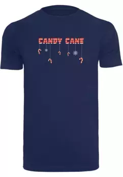 Футболка Merchcode "Мужская футболка Merchcode Candy Cane с круглым вырезом", синий