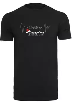 Футболка Merchcode "Мужская футболка Merchcode Christmas Beats с круглым вырезом", черный