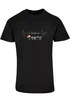 Футболка Merchcode "Мужская футболка Merchcode Christmas Beats Basic с круглым вырезом", черный