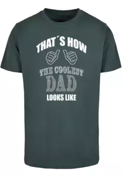 Футболка Merchcode "Мужская футболка Merchcode Coolest Dad с круглым вырезом", зеленый