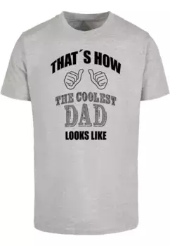 Футболка Merchcode "Мужская футболка Merchcode Coolest Dad с круглым вырезом", серый