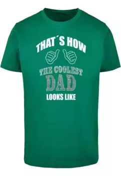 Футболка Merchcode "Мужская футболка Merchcode Coolest Dad с круглым вырезом", зеленый