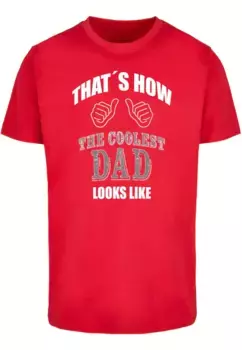 Футболка Merchcode "Мужская футболка Merchcode Coolest Dad с круглым вырезом", красный