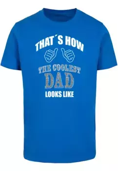 Футболка Merchcode "Мужская футболка Merchcode Coolest Dad с круглым вырезом", синий