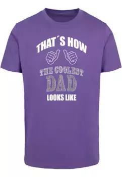 Футболка Merchcode "Мужская футболка Merchcode Coolest Dad с круглым вырезом", цвет Ultraviolet
