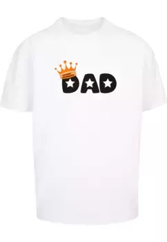 Футболка Merchcode "Мужская футболка " Merchcode День отца — King Dad Heavy Oversize", белый