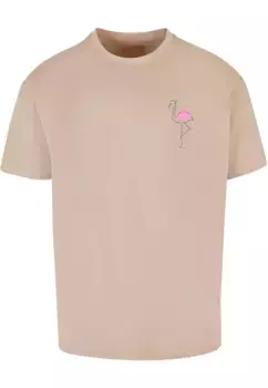 Футболка Merchcode "Мужская футболка Merchcode Flamingo Heavy Oversize", цвет Wet Sand