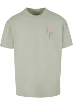 Футболка Merchcode "Мужская футболка Merchcode Flamingo Heavy Oversize", цвет Softsalvia