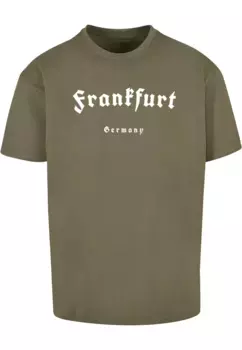 Футболка Merchcode "Мужская футболка Merchcode Frankfurt X Heavy Oversize-BY102", оливковый
