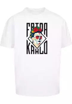 Футболка Merchcode "Мужская футболка Merchcode Frida Kahlo - Oversize с надписью ", белый