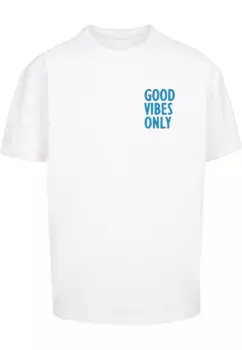 Футболка Merchcode "Мужская футболка Merchcode Good Vibes Only Heavy Oversized ", белый