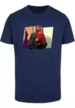 Футболка Merchcode "Мужская футболка Merchcode Grand Red Girl с круглым вырезом", синий