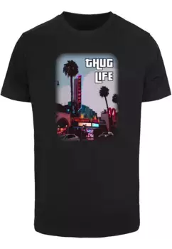 Футболка Merchcode "Мужская футболка Merchcode Grand Thug Life с круглым вырезом", черный