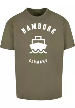 Футболка Merchcode "Мужская футболка Merchcode Hamburg X Heavy Oversize-BY102", оливковый