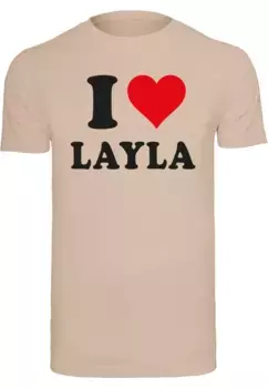 Футболка Merchcode "Мужская футболка Merchcode I Love Layla ", цвет Sand