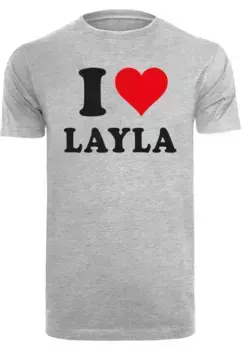Футболка Merchcode "Мужская футболка Merchcode I Love Layla ", серый