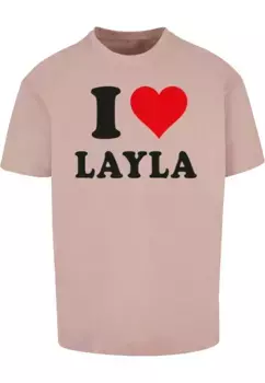 Футболка Merchcode "Мужская футболка Merchcode I Love Layla Oversize ", цвет Duskrose