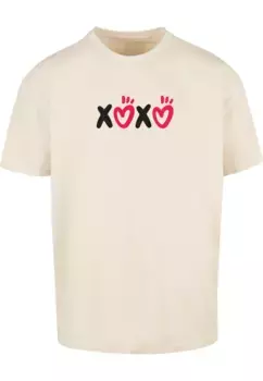 Футболка Merchcode "Мужская футболка " Merchcode ко Дню святого Валентина — XOXO Heavy Oversized", цвет Sand