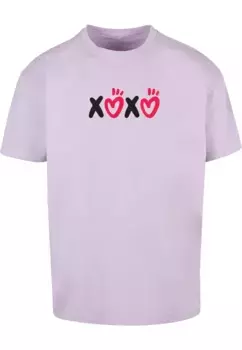 Футболка Merchcode "Мужская футболка " Merchcode ко Дню святого Валентина — XOXO Heavy Oversized", цвет Lilac