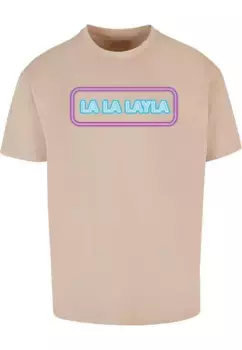 Футболка Merchcode "Мужская футболка Merchcode LA LA LAYLA Oversize ", цвет Wet Sand