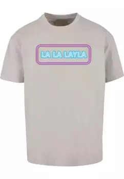 Футболка Merchcode "Мужская футболка Merchcode LA LA LAYLA Oversize ", цвет Lightasphalt