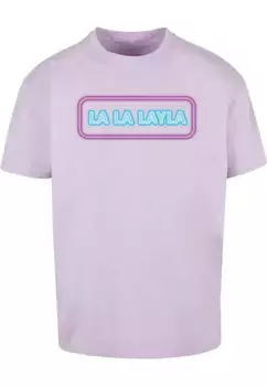 Футболка Merchcode "Мужская футболка Merchcode LA LA LAYLA Oversize ", цвет Lilac