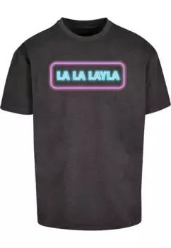 Футболка Merchcode "Мужская футболка Merchcode LA LA LAYLA Oversize ", цвет Charcoal