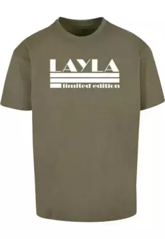 Футболка Merchcode "Мужская футболка Merchcode Layla - Limited Edition X Heavy Oversize", оливковый