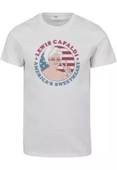 Футболка Merchcode "Мужская футболка Merchcode Lewis Capaldi Sweetheart Tour Front", белый