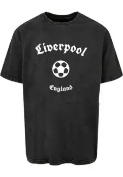 Футболка Merchcode "Мужская футболка Merchcode Liverpool X Acid Washed Heavy Oversize ", черный