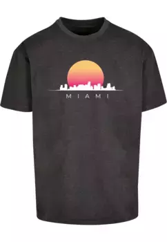 Футболка Merchcode "Мужская футболка Merchcode Miami X Heavy Oversize-BY102", цвет Charcoal