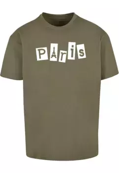 Футболка Merchcode "Мужская футболка Merchcode Paris X Heavy Oversize-BY102", оливковый