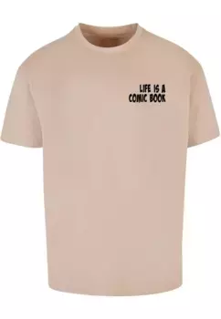 Футболка Merchcode "Мужская футболка Merchcode с комиксами Heavy Oversized ", цвет Wet Sand