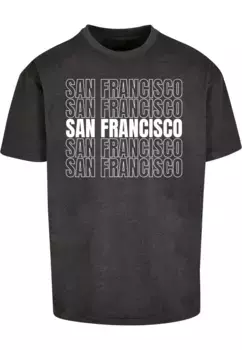 Футболка Merchcode "Мужская футболка Merchcode San Francisco X Heavy Oversize-BY102", цвет Charcoal